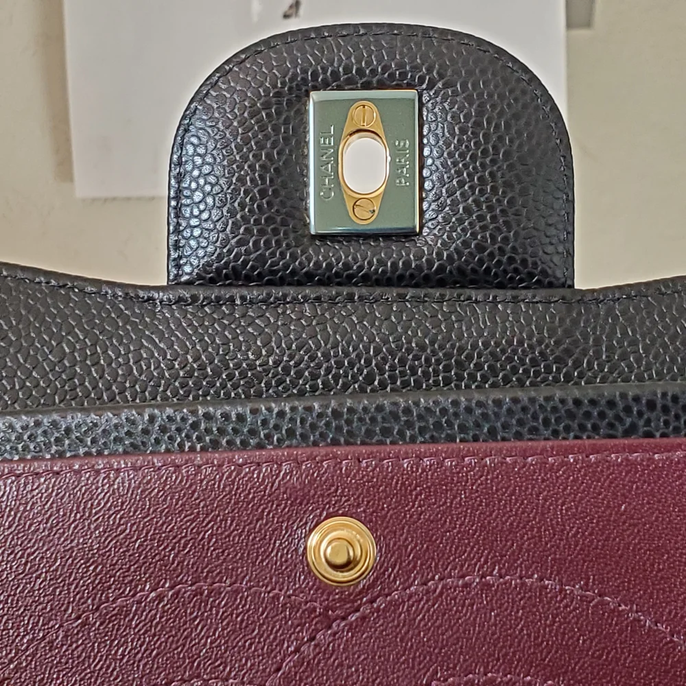 Chanel Classic Jumbo Black Caviar Gold Hw - Picture 7 of 16